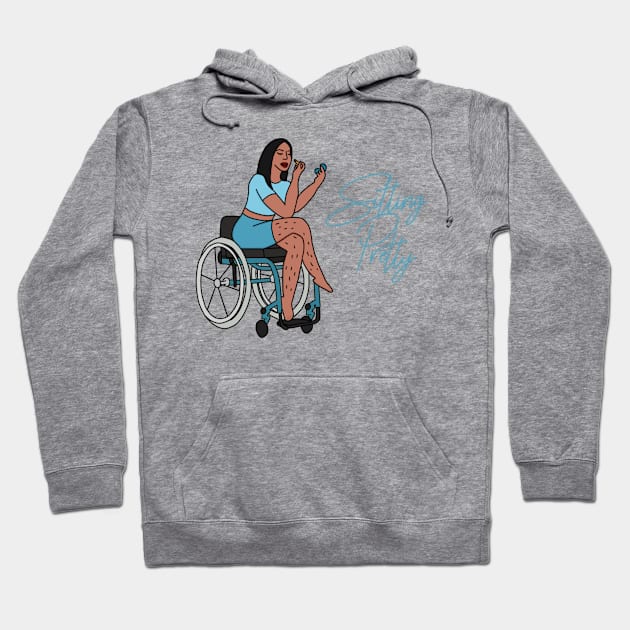 Sitting Pretty in Blue 3 Hoodie by Dissent Clothing